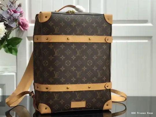 AAA Pruses Bags LOUIS TRUNK PM BACKPACK SOFT VUITTON 0705